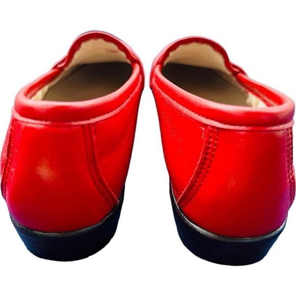 SAS Tripad Comfort Shoes Made In USA Vintage Wink Red Leather Penny Loafers Slip - Picture 2 of 13